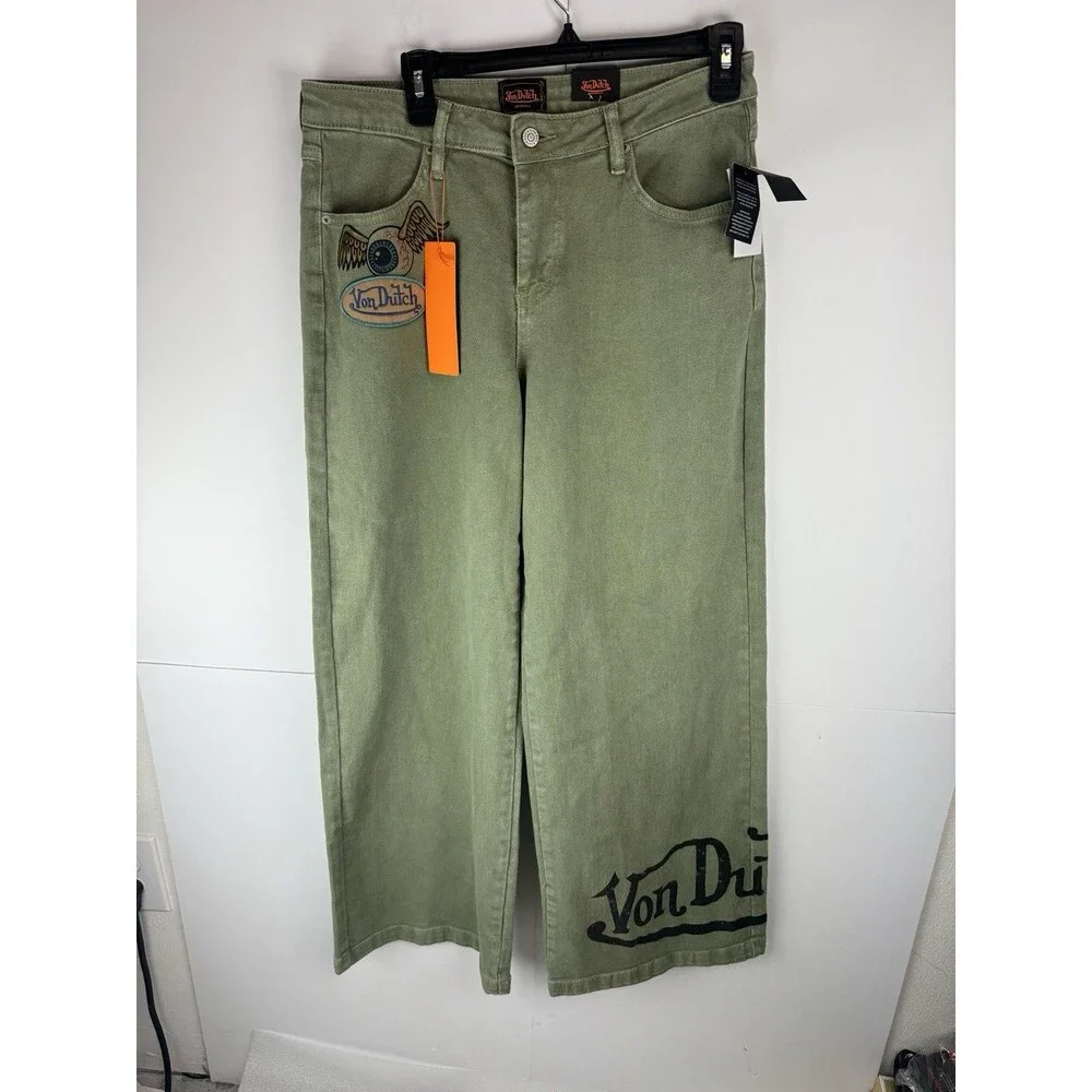 Von Dutch Women's Logo Wide-Leg Jeans Sz: 29 - Picture 6 of 9